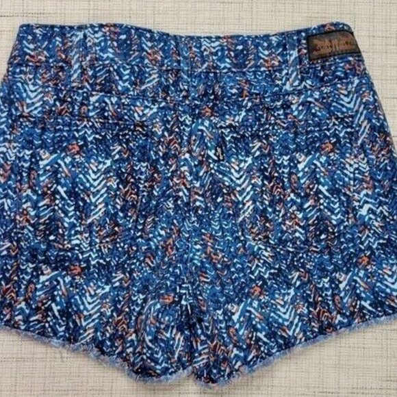 Levi's Pants - LEVI'S CUT Off Festival Blue Orange Raw Hem Shorts 6